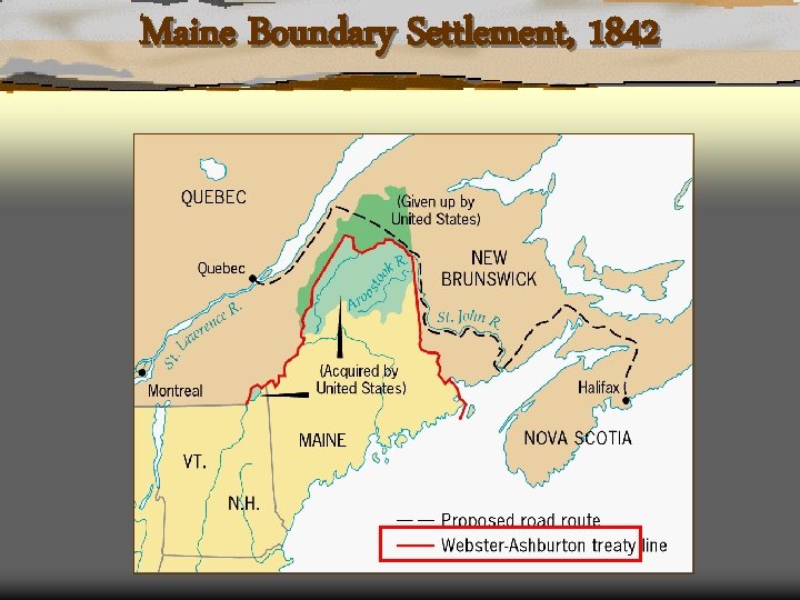 Maine Boundary Settlement, 1842 