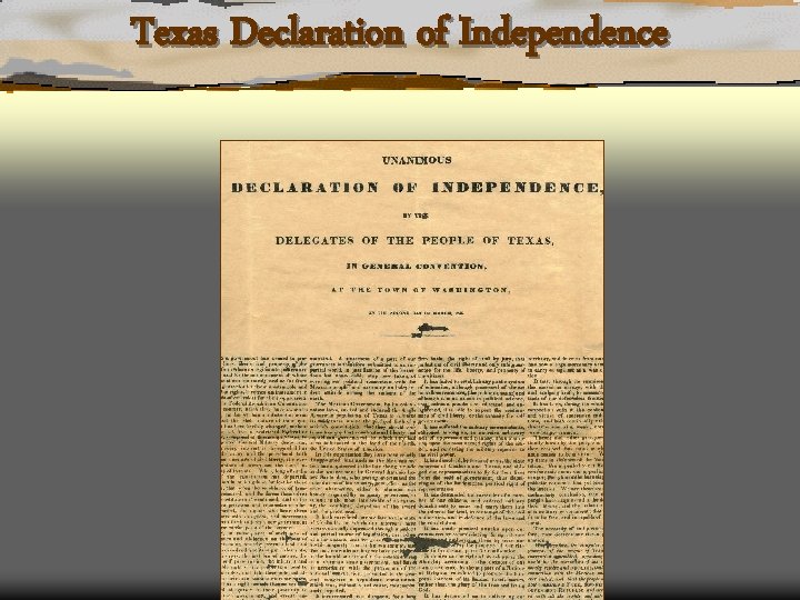 Texas Declaration of Independence 