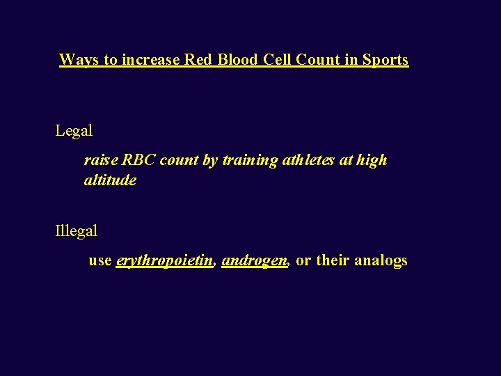 Ways to increase Red Blood Cell Count in Sports Legal raise RBC count by