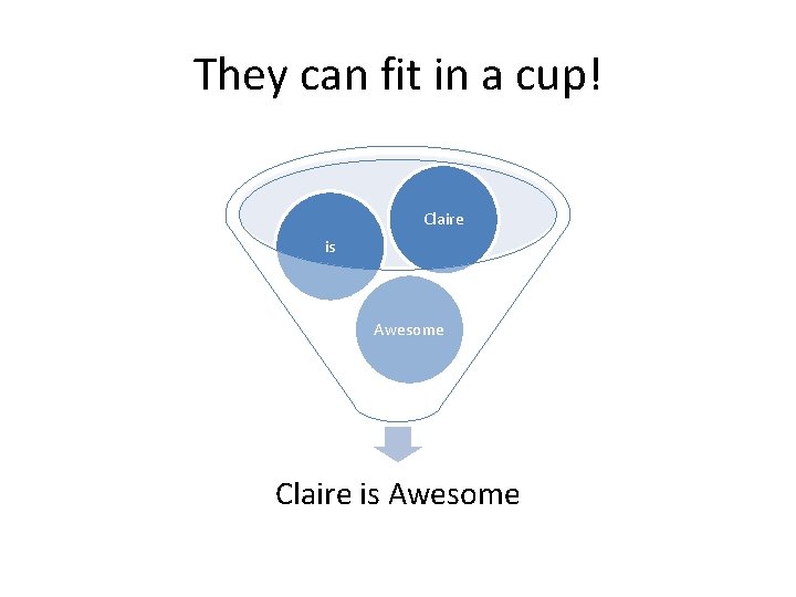 They can fit in a cup! Claire is Awesome 