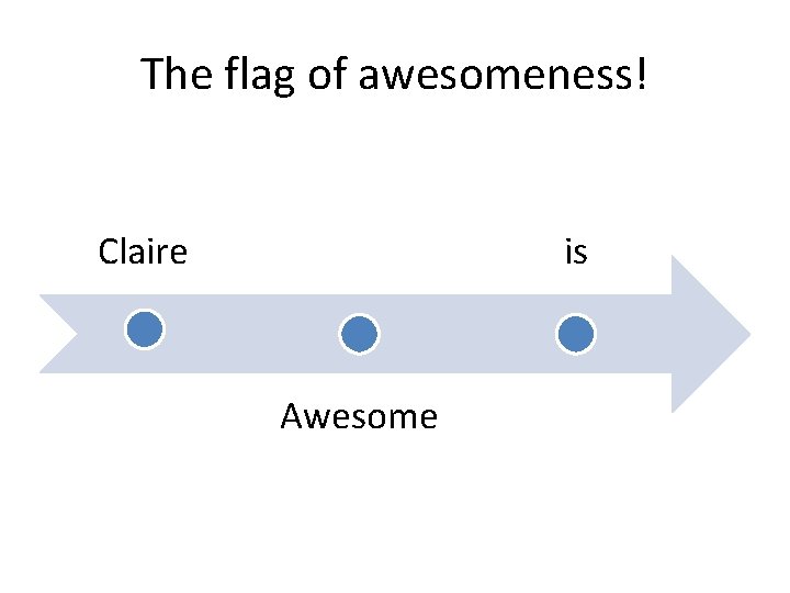 The flag of awesomeness! Claire is Awesome 