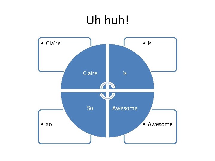 Uh huh! • Claire • so • is Claire is So Awesome • Awesome