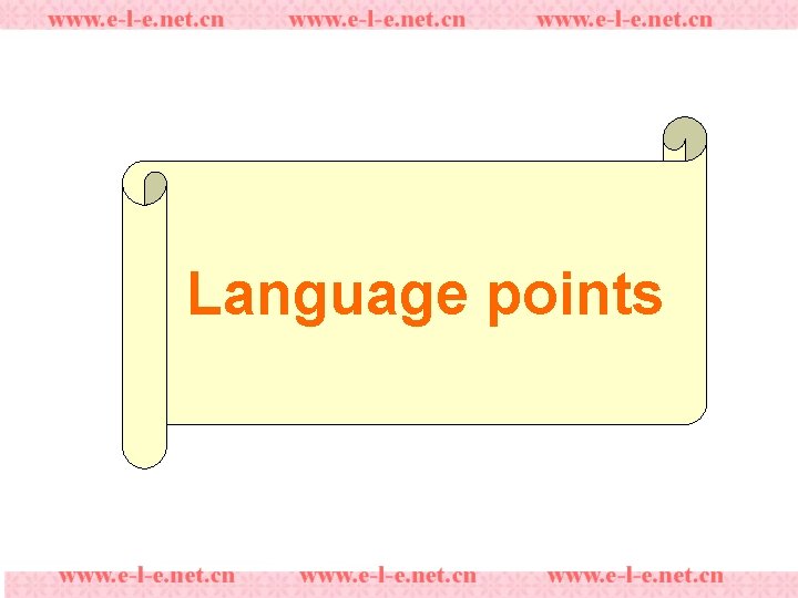 Language points 