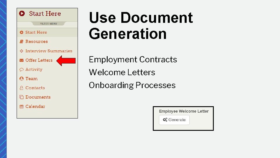 Use Document Generation Employment Contracts Welcome Letters Onboarding Processes 