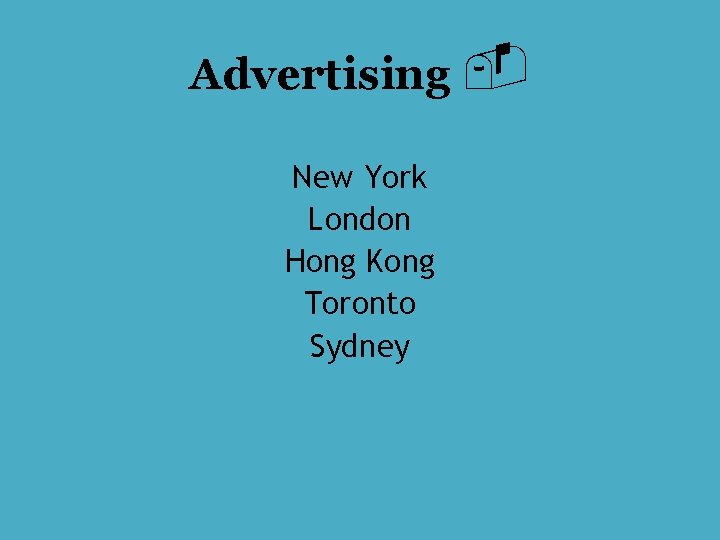 Advertising New York London Hong Kong Toronto Sydney 
