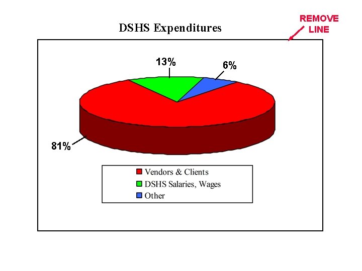 REMOVE LINE DSHS Expenditures 13% 81% 6% 
