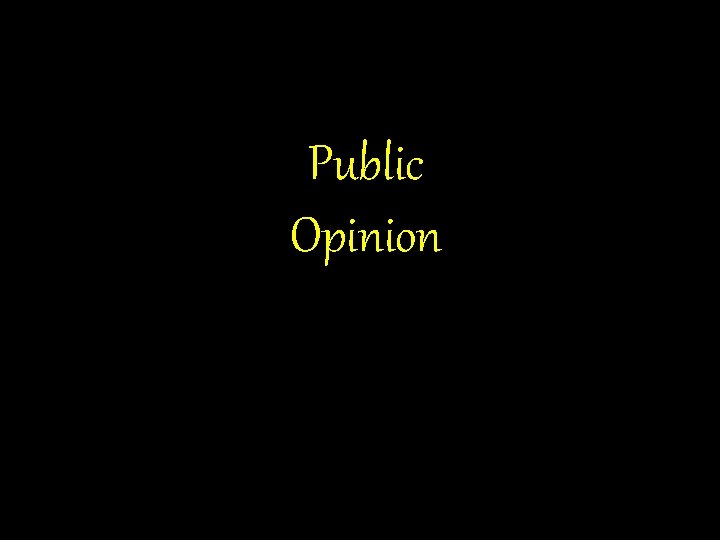 Public Opinion 