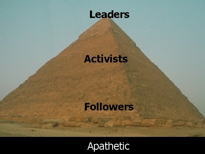 Leaders Activists Followers Apathetic 