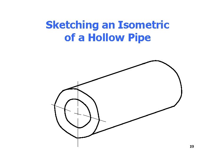 Sketching an Isometric of a Hollow Pipe 19 