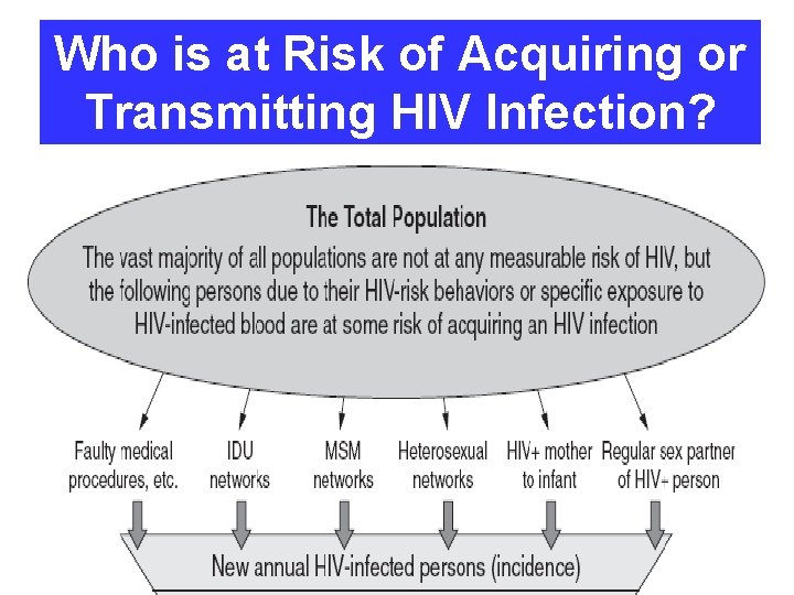 Who is at Risk of Acquiring or Transmitting HIV Infection? 