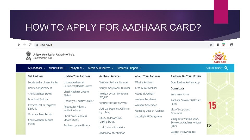 HOW TO APPLY FOR AADHAAR CARD? 