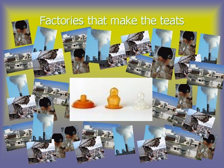 Factories that make the teats 
