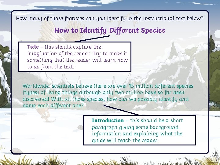 How many of those features can you identify in the instructional text below? How