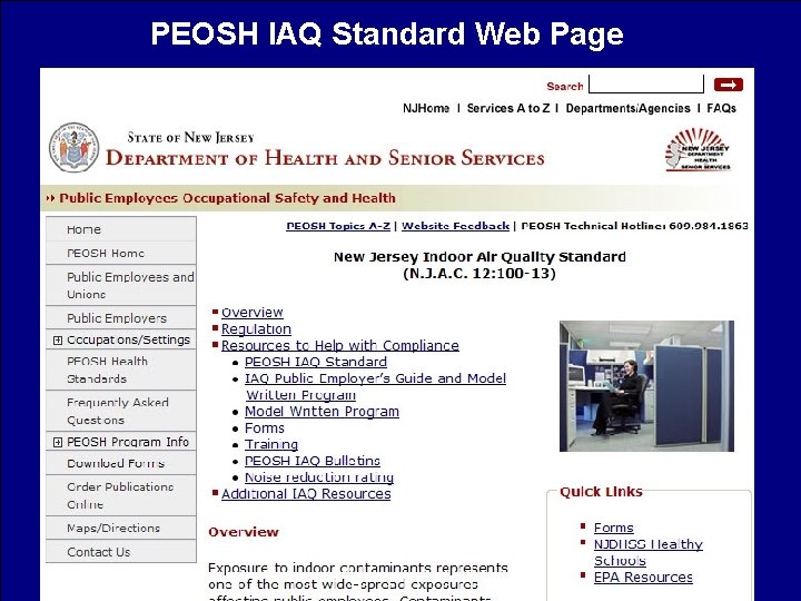 PEOSH IAQ Standard Web Page 