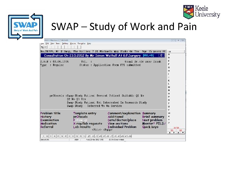 SWAP – Study of Work and Pain 