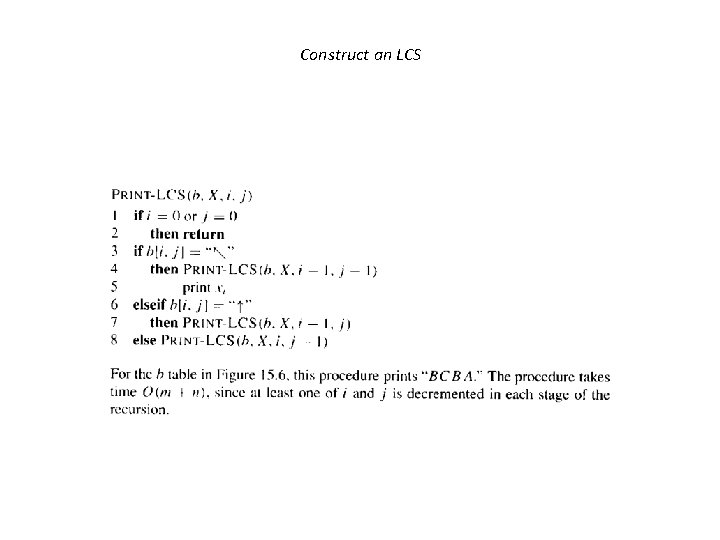 Construct an LCS 