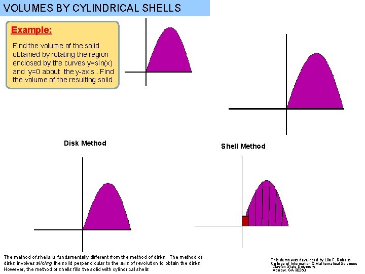 VOLUMES BY CYLINDRICAL SHELLS Example: Find the volume of the solid obtained by rotating