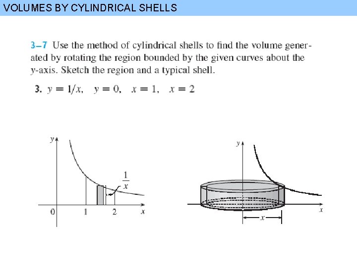 VOLUMES BY CYLINDRICAL SHELLS 