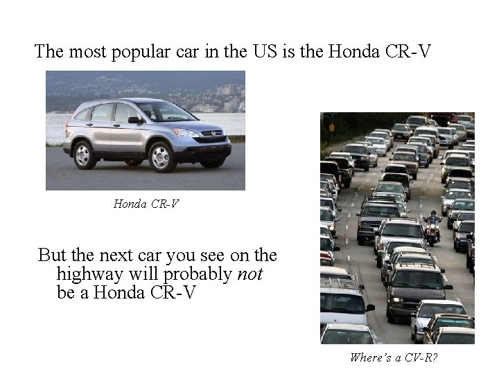 The most popular car in the US is the Honda CR-V But the next
