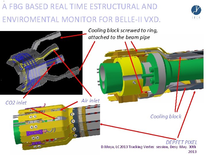 , A FBG BASED REAL TIME ESTRUCTURAL AND ENVIROMENTAL MONITOR FOR BELLE-II VXD. Cooling