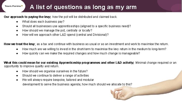A list of questions as long as my arm Our approach to paying the