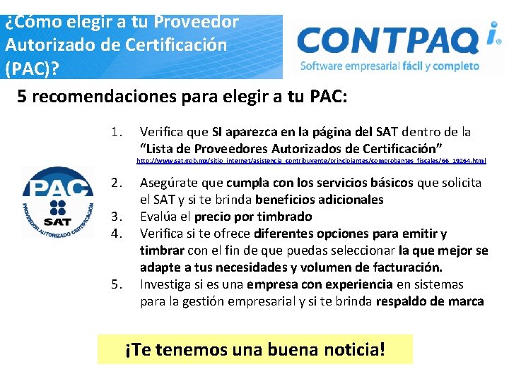 ¿Cómo elegir a tu Proveedor Autorizado de Certificación (PAC)? 5 recomendaciones para elegir a