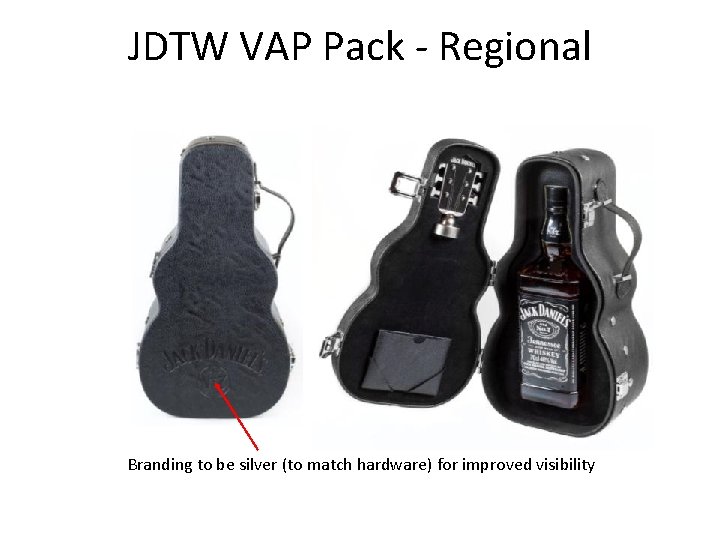 JDTW VAP Pack - Regional Branding to be silver (to match hardware) for improved