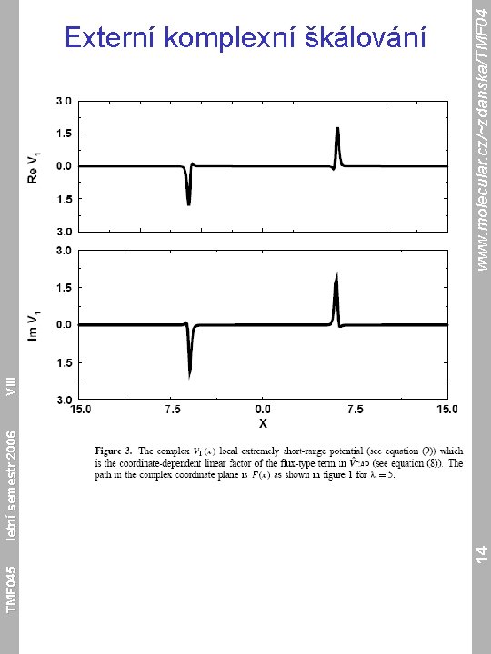 TMF 045 14 letní semestr 2006 VIII www. molecular. cz/~zdanska/TMF 04 Externí komplexní škálování