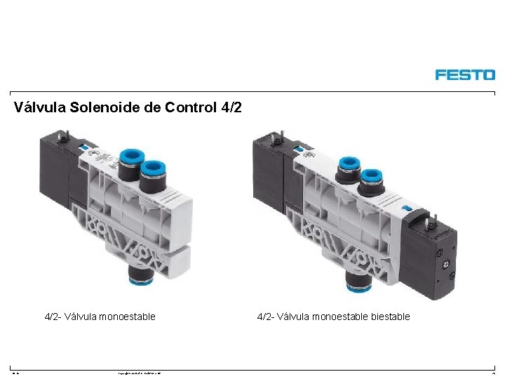 Válvula Solenoide de Control 4/2 - Válvula monoestable DC-R/ Copyright Festo Didactic Gmb. H&Co.