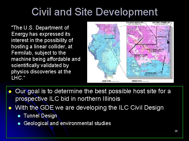 Civil and Site Development "The U. S. Department of Energy has expressed its interest