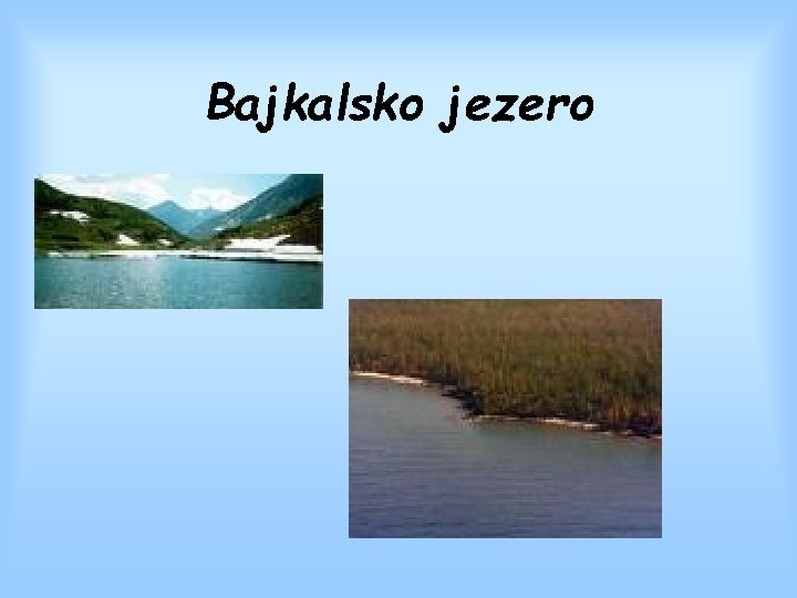 Bajkalsko jezero 