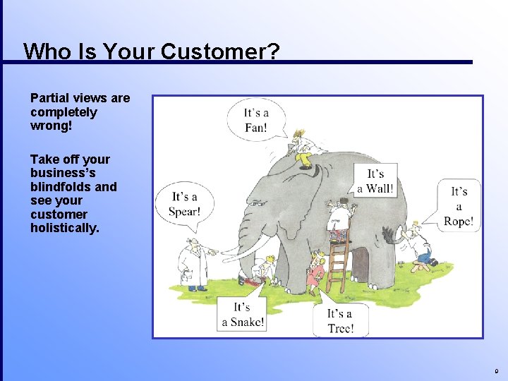Who Is Your Customer? Partial views are completely wrong! Take off your business’s blindfolds