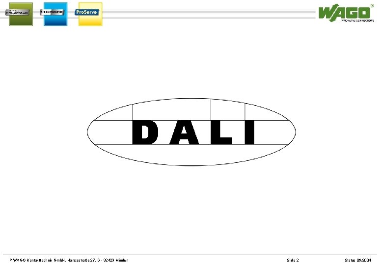© WAGO Kontakttechnik Gmb. H, Hansastraße 27, D - 32423 Minden Slide 2 Status