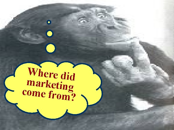 Philosophically Where did the Question is…. marketi ng come from ? 