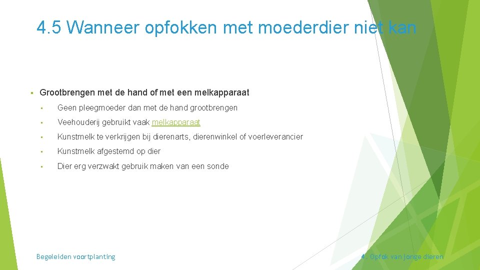 4. 5 Wanneer opfokken met moederdier niet kan § Grootbrengen met de hand of 4. 5 Wanneer opfokken met moederdier niet kan § Grootbrengen met de hand of