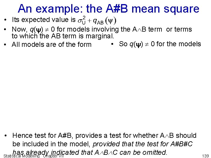 An example: the A#B mean square • Its expected value is • Now, q(y)