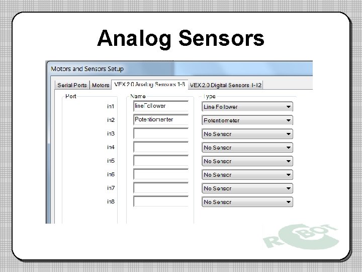 Analog Sensors 