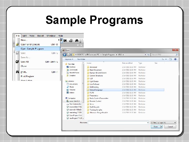 Sample Programs 