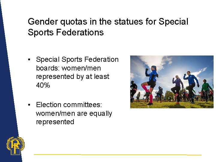 Gender quotas in the statues for Special Sports Federations • Special Sports Federation boards: