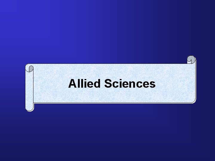 Allied Sciences 