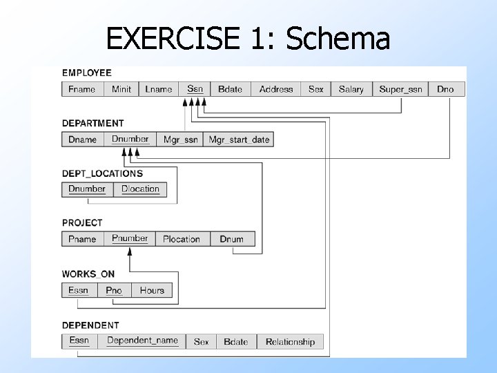 EXERCISE 1: Schema 