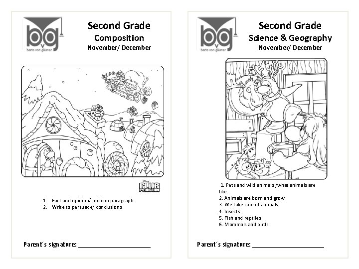 Second Grade Composition November/ December 1. Fact and opinion/ opinion paragraph 2. Write to