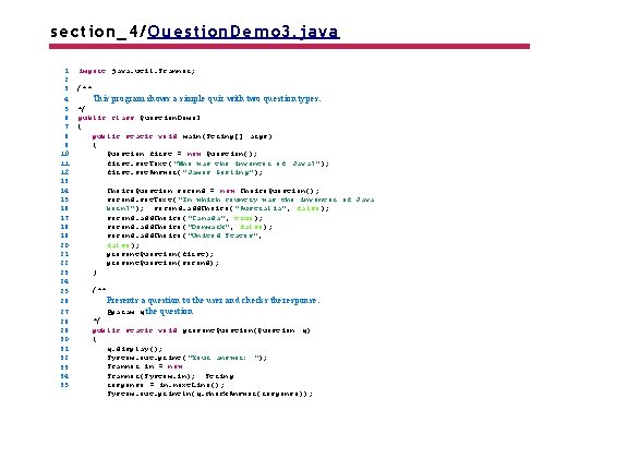 section_4/Question. Demo 3. java 1 2 3 4 5 6 7 8 9 10