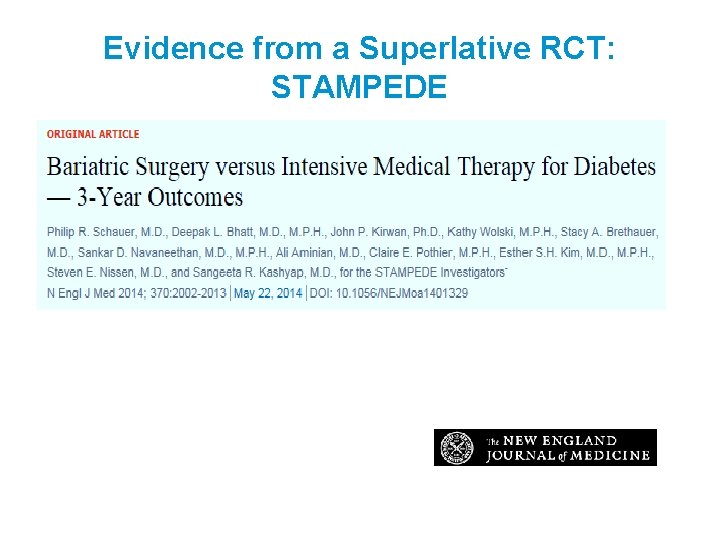 Evidence from a Superlative RCT: STAMPEDE 
