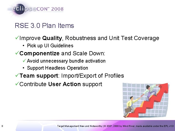 RSE 3. 0 Plan Items üImprove Quality, Robustness and Unit Test Coverage • Pick