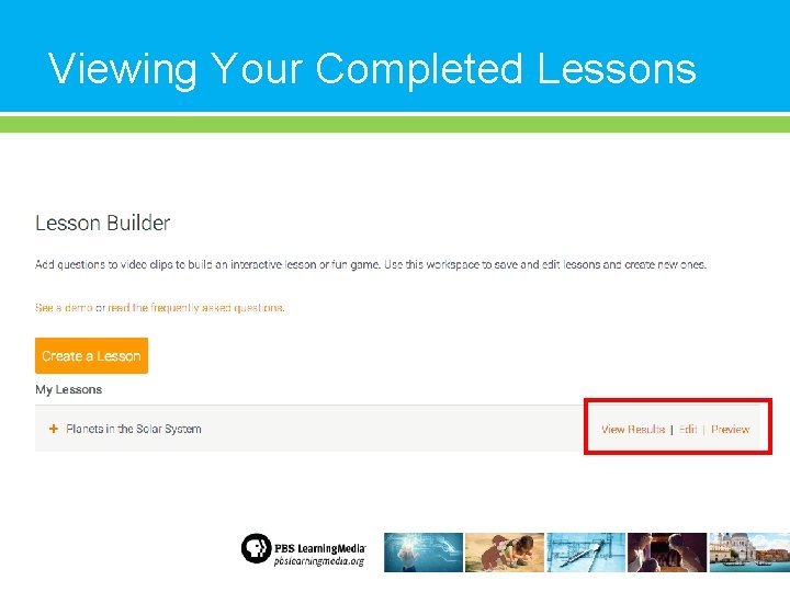 Viewing Your Completed Lessons 