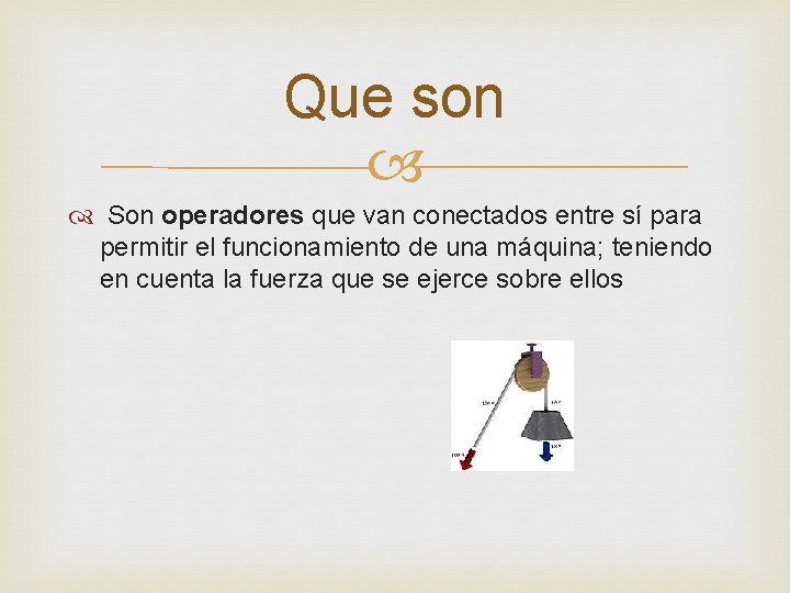 Que son Son operadores que van conectados entre sí para permitir el funcionamiento de