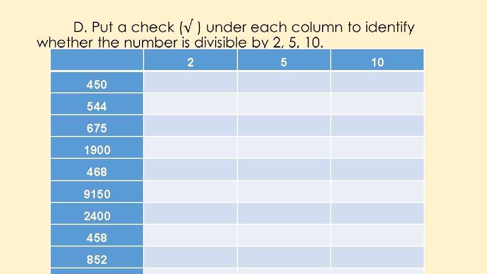  • 2 450 544 675 1900 468 9150 2400 458 852 5 10