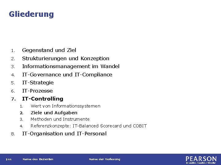 Gliederung 1. Gegenstand und Ziel 2. Strukturierungen und Konzeption 3. Informationsmanagement im Wandel 4.