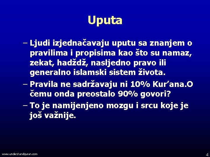 Uputa – Ljudi izjednačavaju uputu sa znanjem o pravilima i propisima kao što su